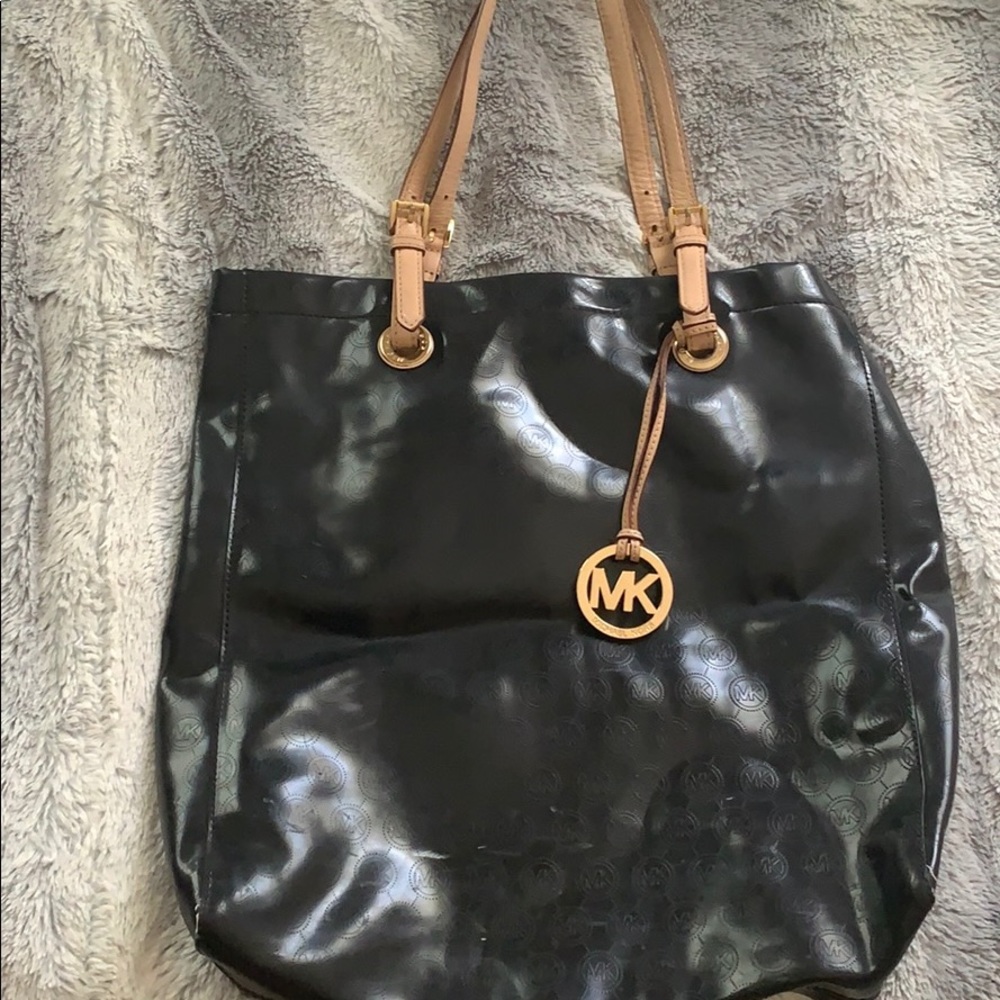 Michael Kors black and gold tote